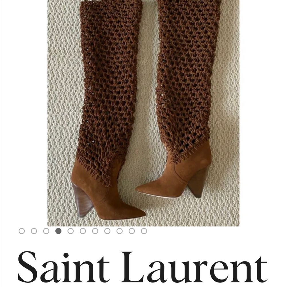 Fits like a 7. New without box. Can slouch them down or wear them up.